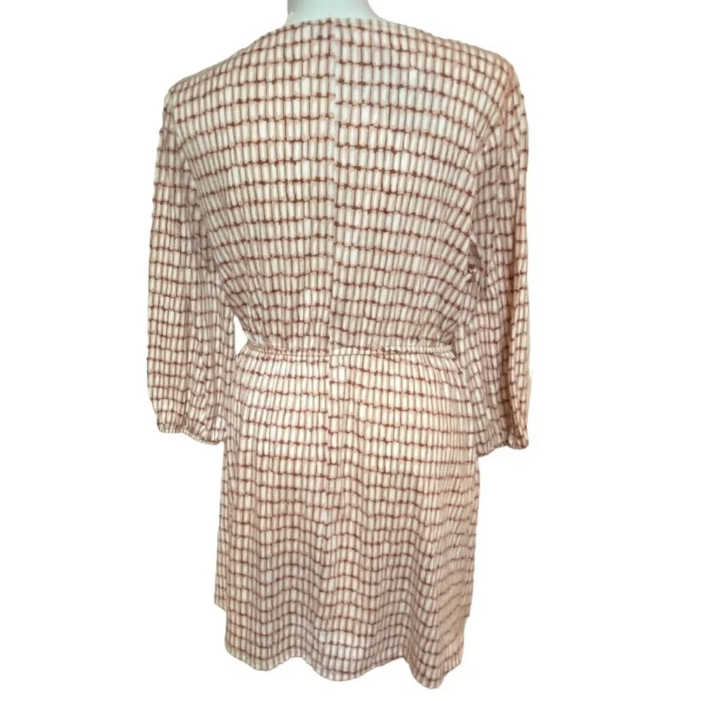 Nine West Fit & Flare Brown & Cream 3/4 Sleeve Dress Size XL - Picture 3 of 8